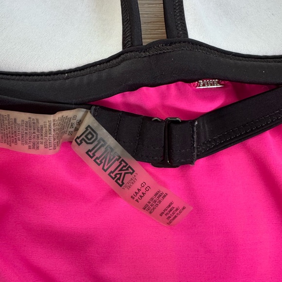 Victoria’s Secret PINK women’s neon 2pc black bikini swimsuit size small medium - Picture 4 of 5